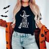 Yes I Can Drive A Stick T Shirt, Funny Halloween Witch Tee for Women, Spooky Par