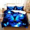 3D Girls' Room Bedding Set Butterfly Series Printed Duvet Cover Pillowcase 2/3PC AU/DE/UK Full Size Soft Zippered Home Textile
