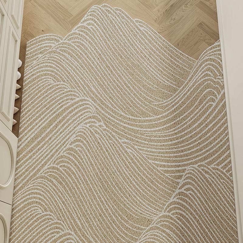 Simple Style Entrance Door Mat Customizable Home Use Mud Scraper Dirt Resistant Cuttable Cloud Shape Rectangular PVC Mat