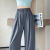2025 Women's Quick-Dry Ice Silk Wide-Leg Floor-Length Pants, Summer Casual Lightweight Loose Fit, Plus Size Available