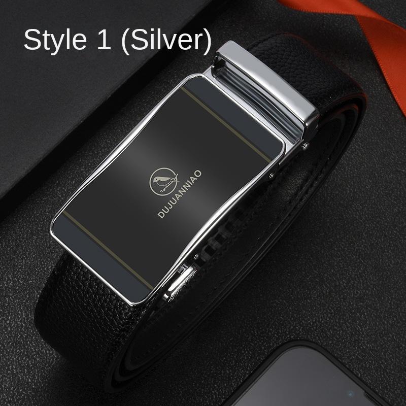 

Мужской деловой повседневный кожаный ремень из воловьей кожи, ремень для брюк, зеркальный ремень для официальной одежды, брючный ремень с автоматической пряжкой личи 125cm