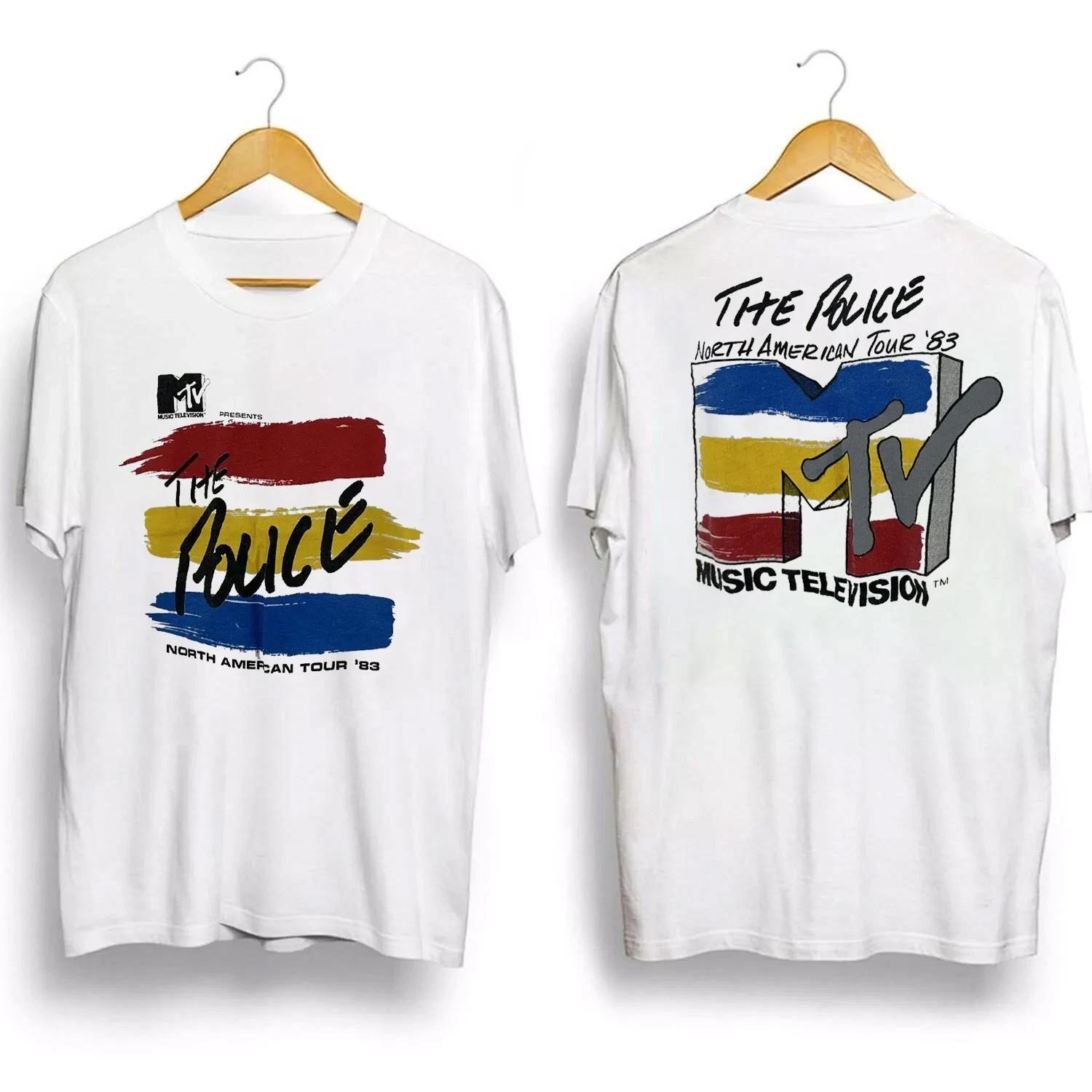 1983 MTV The Police North American Tour T Shirt All Size XXXL