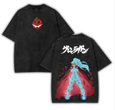 

Vintage Washed Tengen Toppa Gurren Lagann Tshirt personality Clothes Unisex Oversized Suitable for all seasons high quality S