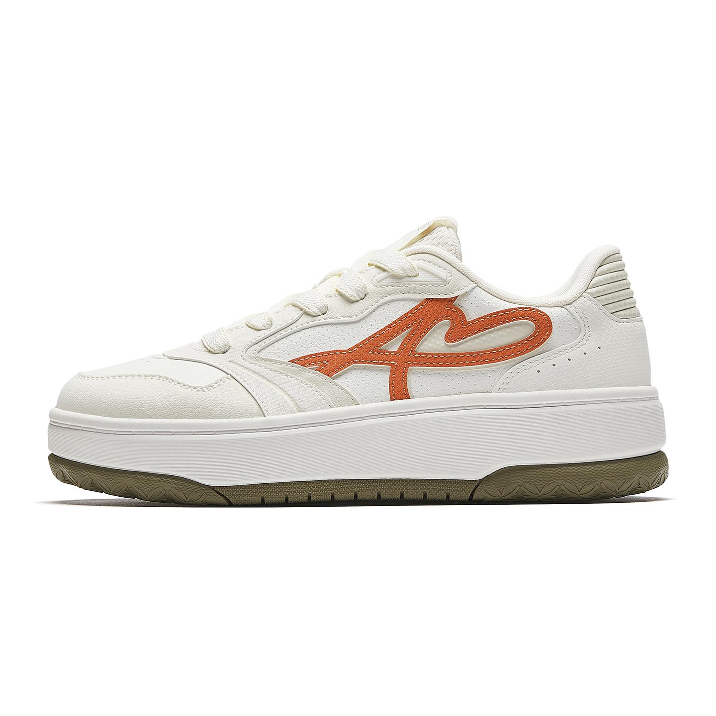 

Anta Sunny Breeze Comfortable Low top Skateboard Shoes Women s White Gray Orange 122618034-2 38.5