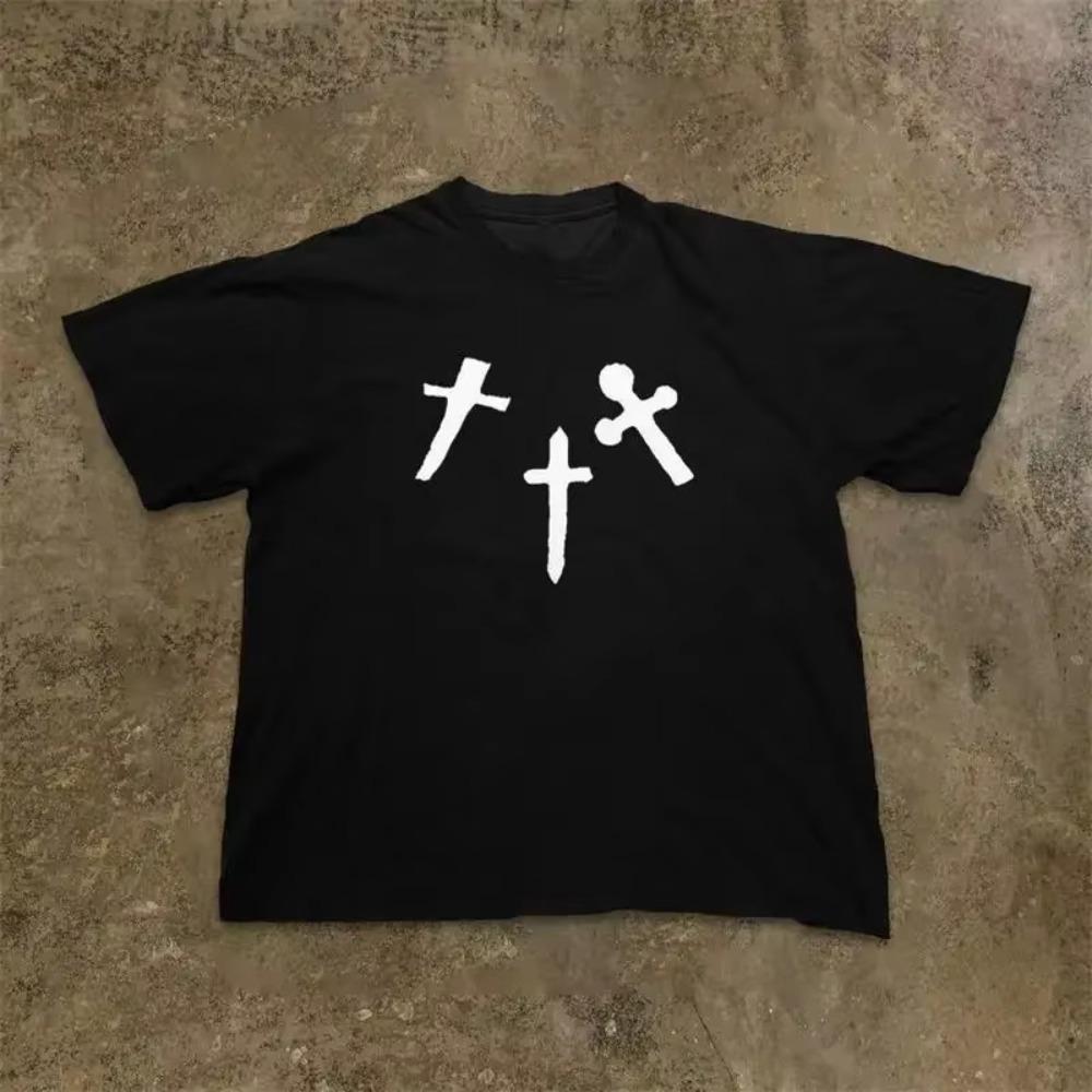 Vintage Smiling Face T Shirt For Men 2023 Summer Cotton Tees Harajuku Short Sleeve Streetwear Tops Women Oversized T-Shirt 8XL