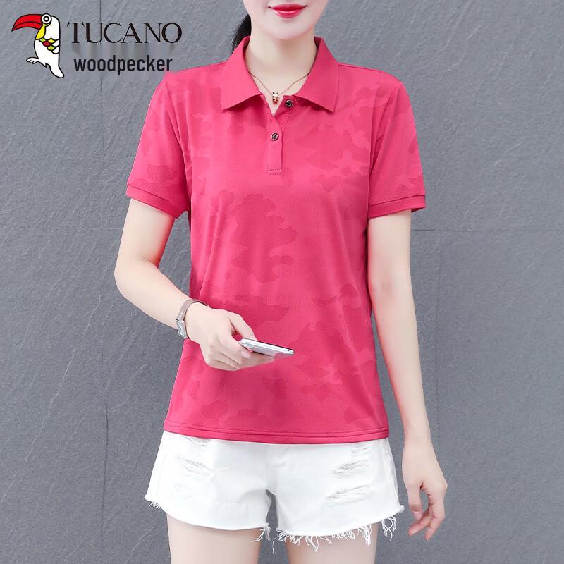 Women s Polo Collar Short Sleeve T-shirt L
