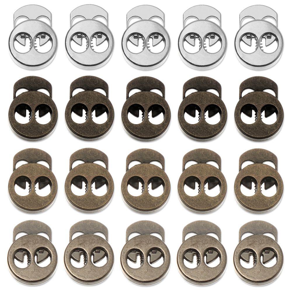 

10 шт. высококачественный двойной зажим для шнура с отверстием 4 мм, пластиковый фиксатор для шнурка