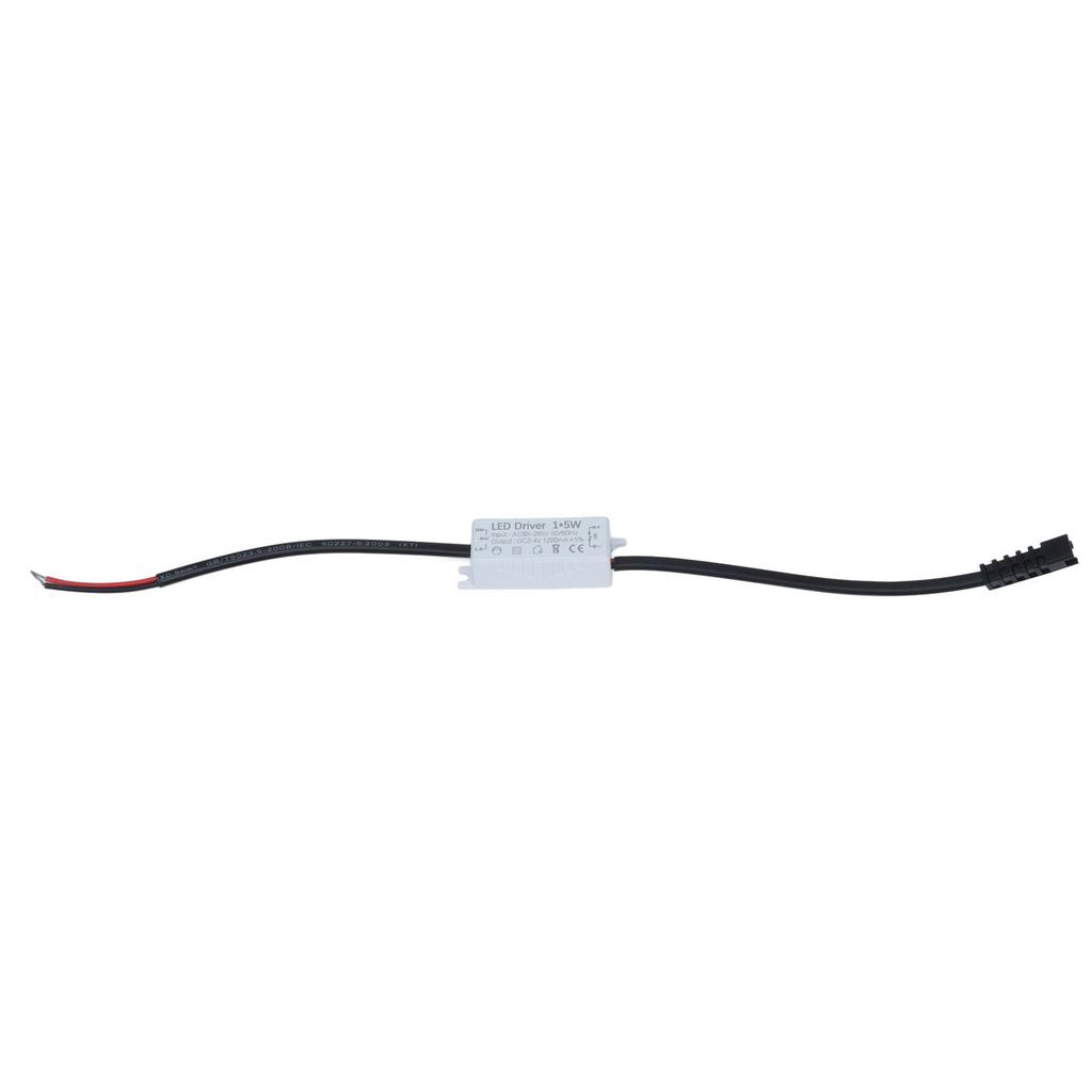 LED Driver 1X5W LED Driver 1200mA Power Supply Transformer Adapter 85‑265V AC To 2‑4V DC for LED Light Outdoor Light