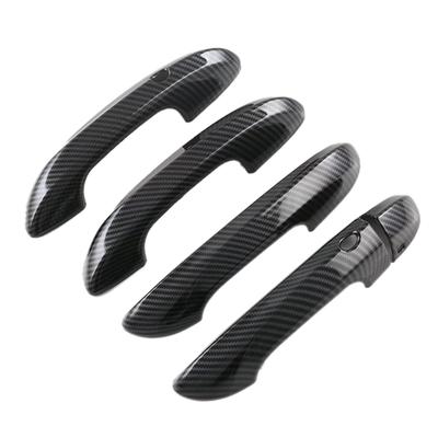 A51K-For MG 4 MG4 EV Mulan  Car Exterior Door Handle Cover Trim Decoration Parts Accessories ABS Carbon Fiber