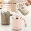480ML Leakproof Thermo Mug with Handle 304 Stainless Steel Coffee Mug with Straw Double Wall Vacuum Water Cup Travel Milk Cup