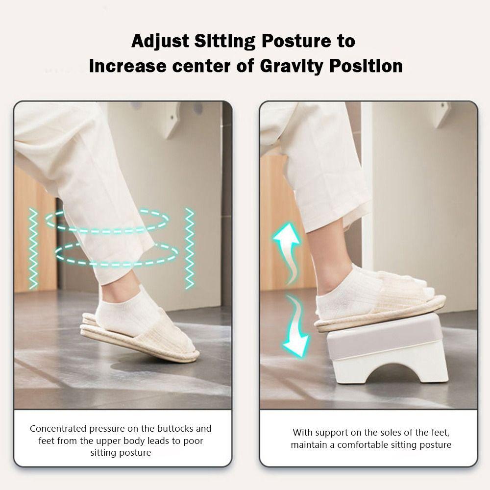 Stable Ergonomic Foot Rest for Under Desk Oblique PP Under Desk Footrest Anti-Slip Improve Comfort Foot Stool Office Use