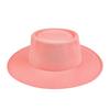 Solid-Color Vintage Wide-Brimmed Flat-Top Top Hat, Fashionable Jazz Wool Hat, Fall/Winter Felt Hat
