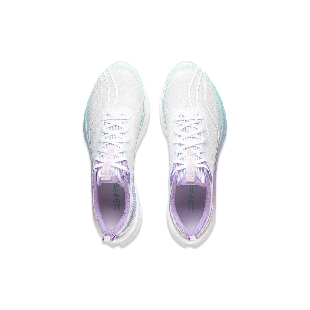 New LiNing Red Hare 7 Pro Cushioning, Slip Resistant, Lightweight Low Top Sprint Running Shoes Men's White Purple ARPV025-6