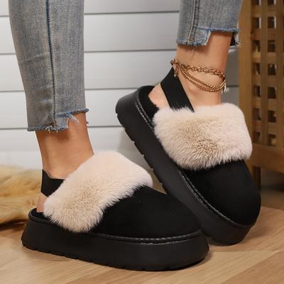 Pantofole in Cotone da Donna, Adatte per l'Uso Interno ed Esterno in Inverno. Versione Coreana con Suola Spessa e Isolamento in Peluche