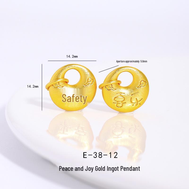 Ancient Sand Gold Pendant: Strong Color Retention, Wealth & Fortune Charm, Retro Bracelet/Necklace Accessory