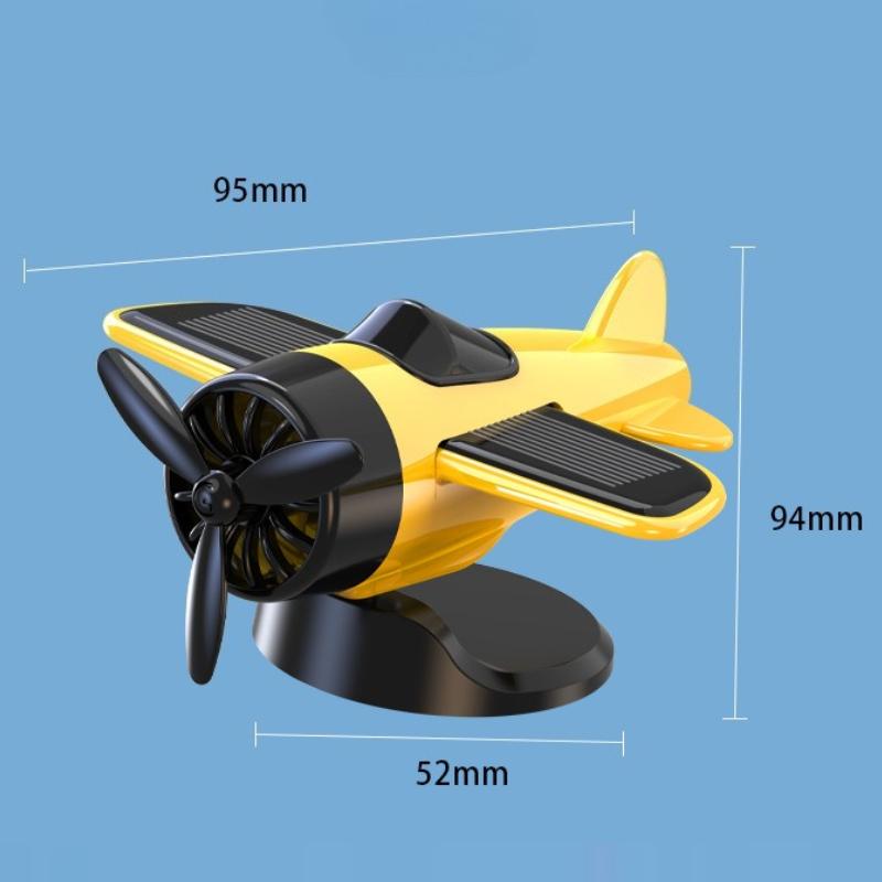 Solarbetriebenes Drehendes Flugzeug Auto Armaturenbrett Ornament 360° Auto-Drehdeko Flugzeug Ornamente Autoinnendekoration