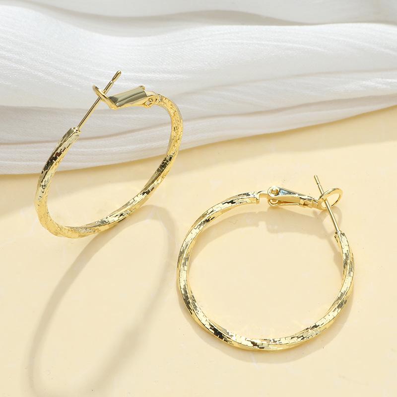 Huazi Style Zircon Stud Earrings for Women - Gold-Plated, Non-Fading Luxury Jewelry