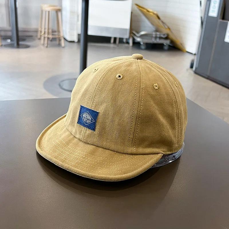 Women's Retro Baseball Hat - Spring & Autumn Soft Top Short Brim, Cloth Label, Niche Street Style Tooling Cap
