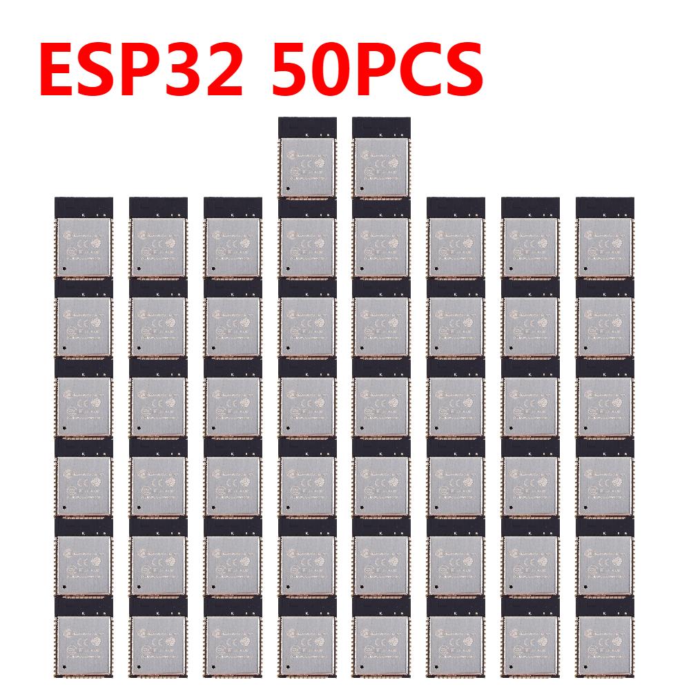 100PC ESP32 Wireless Module Smart Electronics ESP-WROOM-32 WiFi+BT+BLE MCU Module 150Mbps Hall Sensor IPEX ESP-32S ESP32U ESP-32