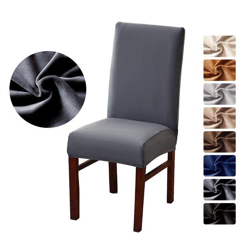 Multi-Season Waterproof Velvet Chair Cover for Home, Restaurant, or Hotel