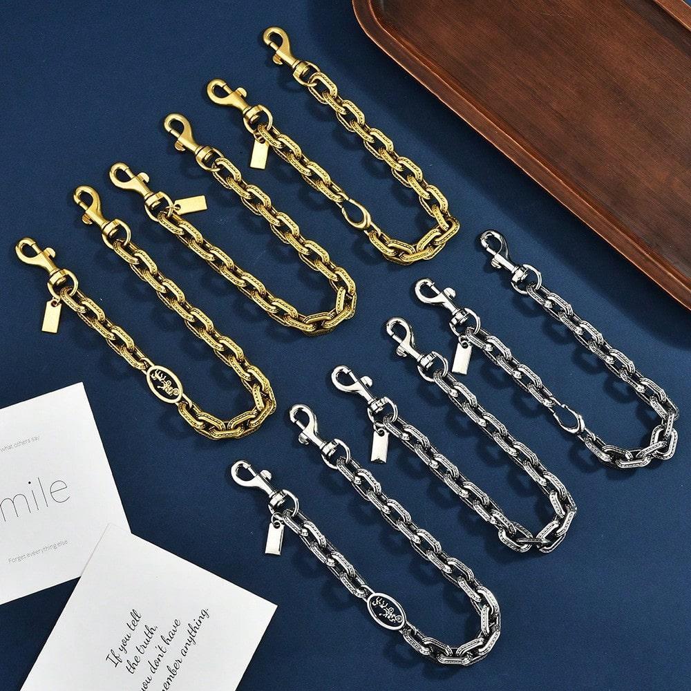 Fashion shoulder bag chain pendant square bag women's oblique span bag hanging chain jewelry