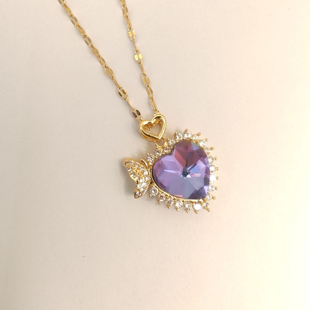 Love Necklace Women'S Design Sense Light Luxury Inlaid Zircon Accessories