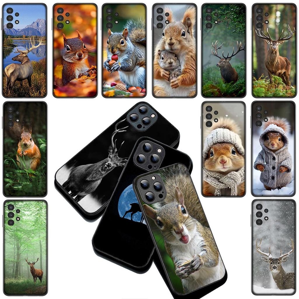 Sika deer Squirrel Silicone Cover for Motorola Moto G55 G45 G75 G85 G84 Edge 50 30 Fusion 40 NEO Ultra Pro Coque Phone Case