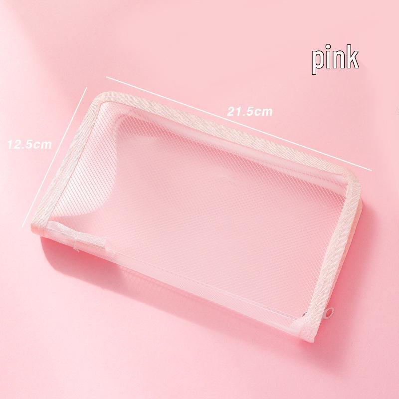 

Dopamine Color Series: Frosted Zipper Pencil Case - Multifunctional Stationery Bag for Elementary Students