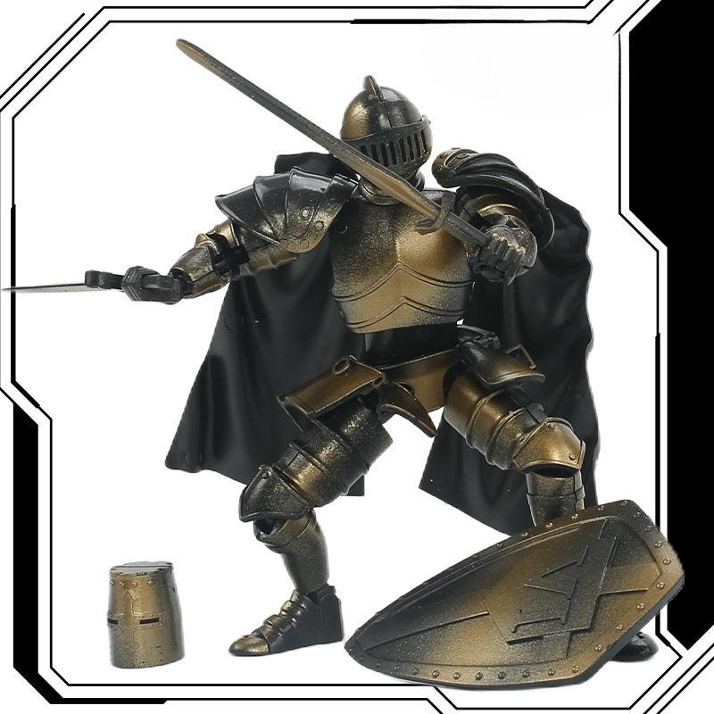 Medieval Knight Action Figure 3D Printed Knight Collection Exquisite Medieval Statue Desk Decoration for Families, Lovers Gifts