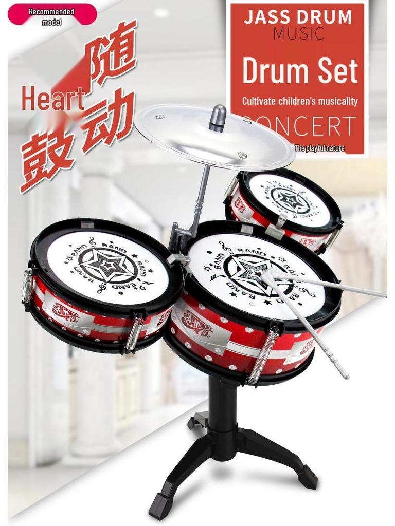 Children's Jazz Drum Set Toy for Ages 3-6: Early Music Education Percussion Instrument