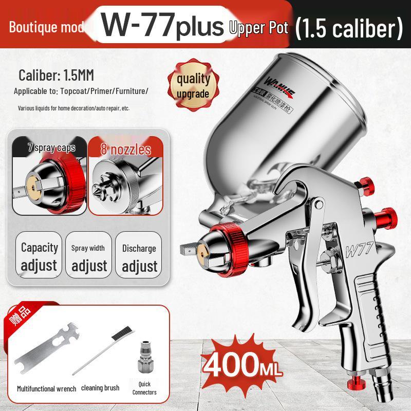 Wanhe Pneumatic Paint Spray Gun for Latex Paint and Auto Air Pump