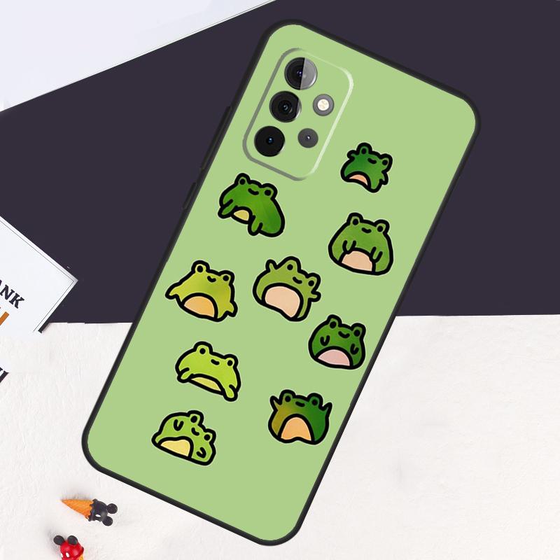 Cartoon Frogs Case For Samsung Galaxy A22 A16 A33 A36 A56 A26 A15 A55 A53 A35 A32 A52 A54 A34 A14 A05 A06
