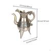 Beverage Pot Vintage Serving with Lid BronzeToned Metal Pitcher Spout for Collectors,