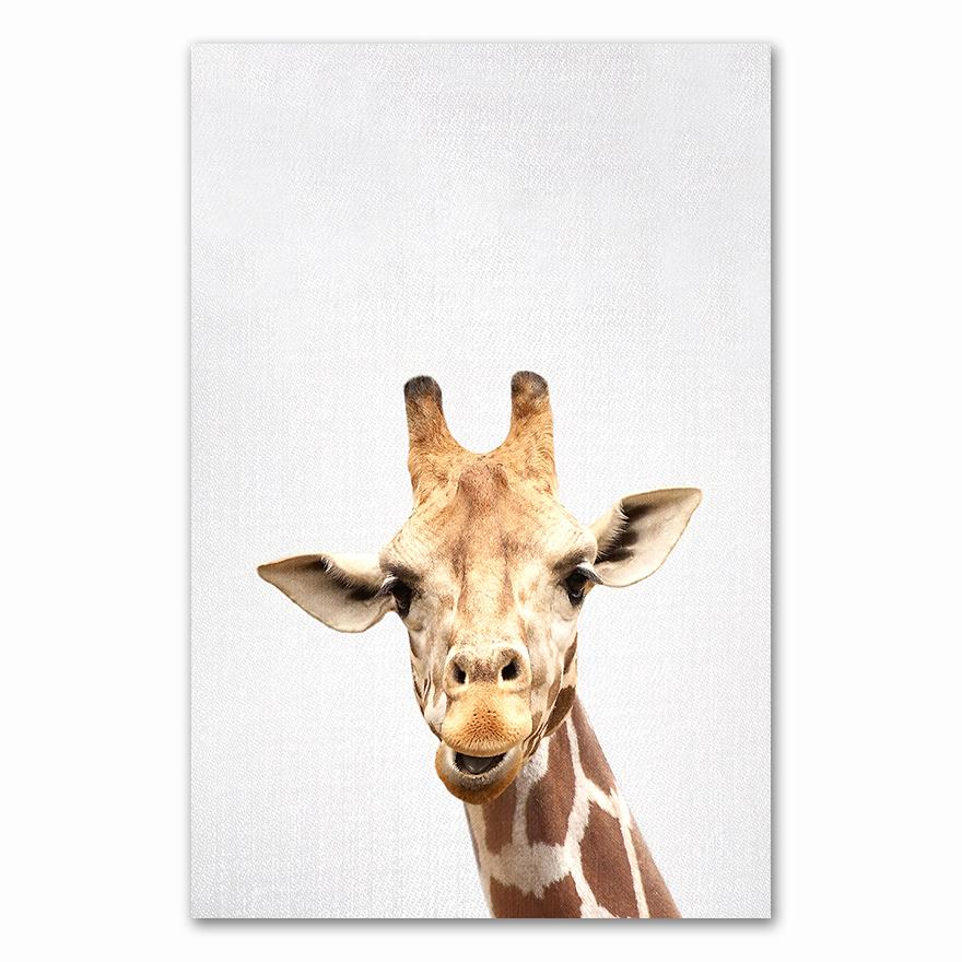 Giraffe Bunny Elephant Canvas Child Poster Nursery Wall Art Picture Print Forest Animal Painting Nordic Kid Baby Bedroom Decor