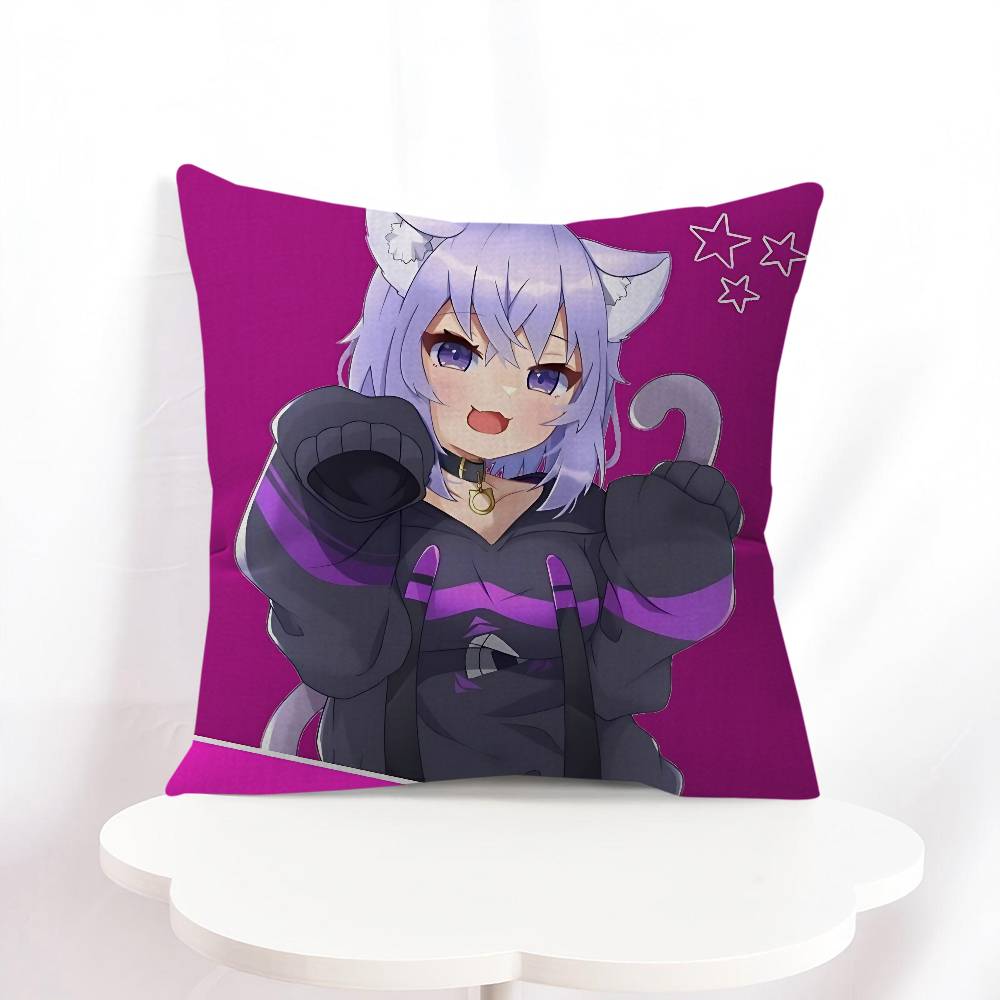 

N-Nekomata Okayu Office Cushion Pillowcase Car Cushion Cover45X45CM Lumbar Pillowcase Sofa Pillowcover 16x16Inch