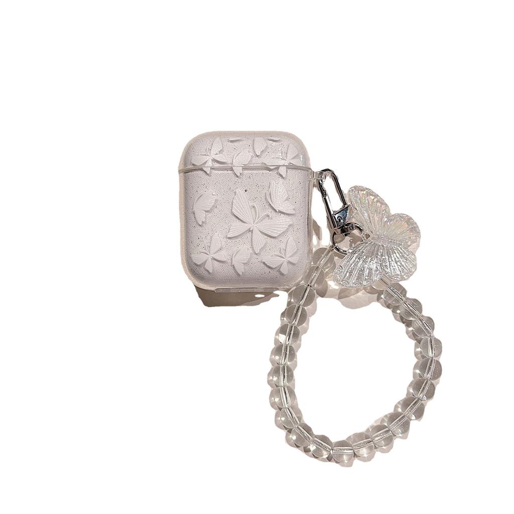 Glitter Butterfly Printing for AirPods Pro1 Apple 1 Generation Bluetooth Headset Cover AirPods 1 Protective Case