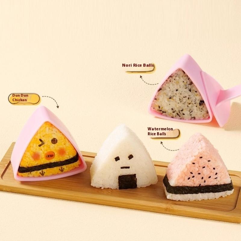 Triangles Sushi Mold Onion Rice Ball Food Press Japanese Bento Kitchen Gadget Set Onigiri Maker Frame Kit Tools Gadgets Dining