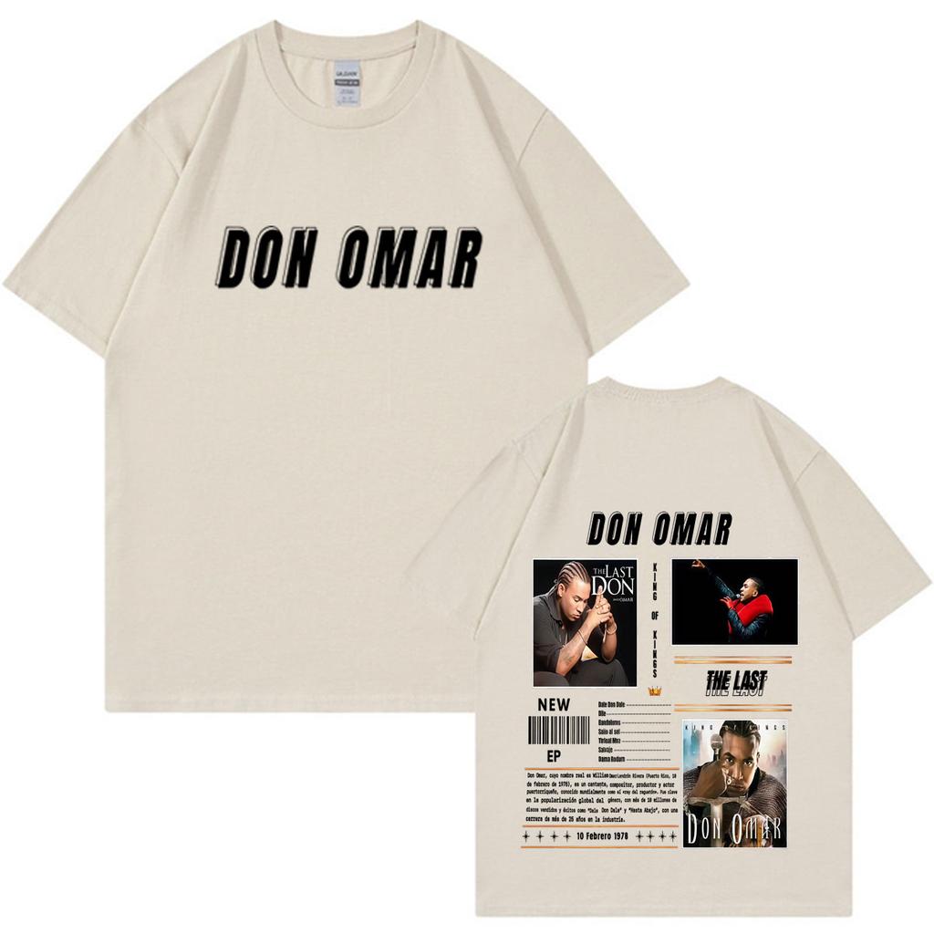 Rapper Don Omar Tour Graphics 2026 T-shirts Men's Womens Fashion Y2K Short-sleeved Plus Size Tops Fans Casual Cotton Tee Shirts