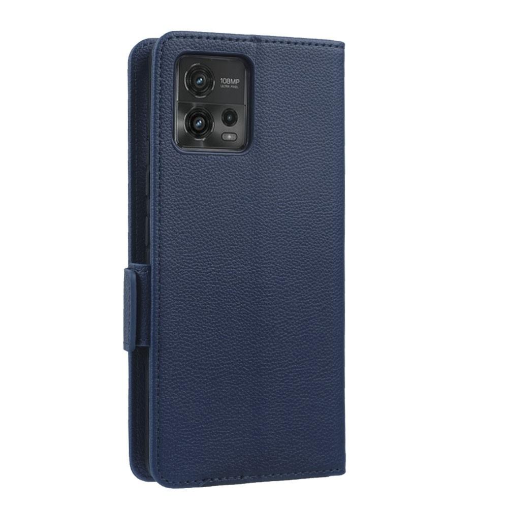 Flip Case for Motorola Moto G72, Wallet Thin Magnet, Navy Blue