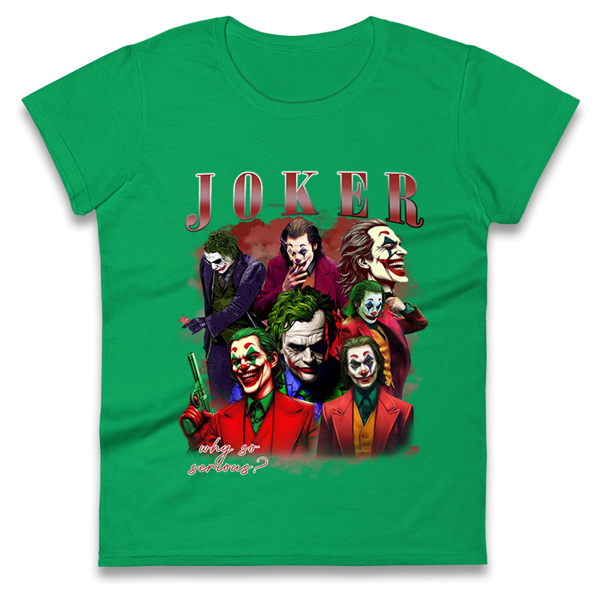 Joker Bootleg Halloween Womens T Shirt Mens Tops Tees Unisex S