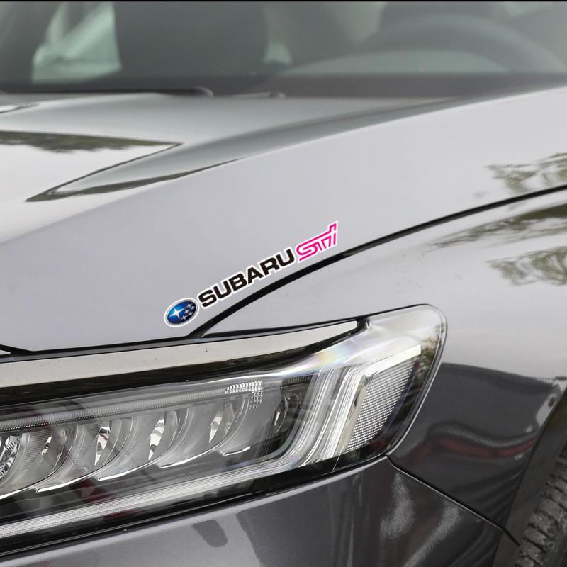 1Set/4Pcs Car Emblem Stickers Rearview Mirror Wiper Decals Accessories For Subaru STI Forester Impreza Legacy Outback XV BRZ WRX bb1