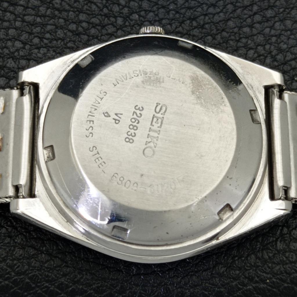 JAPAN VINTAGE SEIKO 5 AUTOMATIC 6309A MENS SILVER COLOR DIAL WATCH a701207-5 R206a-a701207