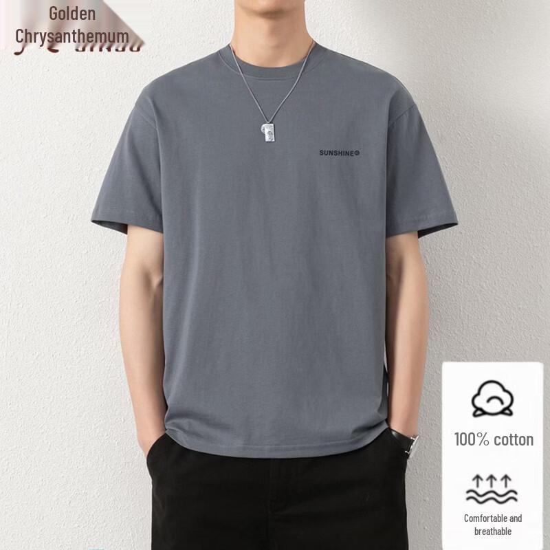 Men's Basic 100% Cotton Short Sleeve T-shirt