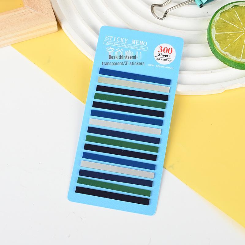 Thin Fluorescent Sticky Note Strips - Candy Colored Student Index Stickers