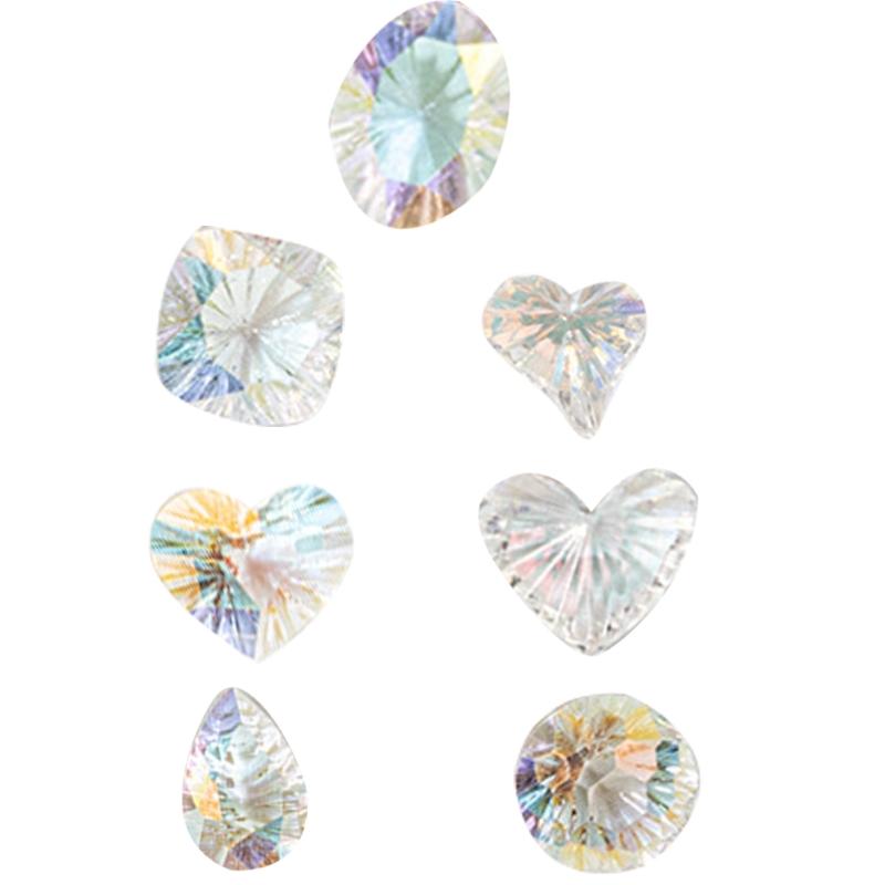 20Pcs Pointed Bottom Nail Rhinestones Diamond Nail Charms 3D Crystal Gems Jewelry DIY Manicures Nail Decorations