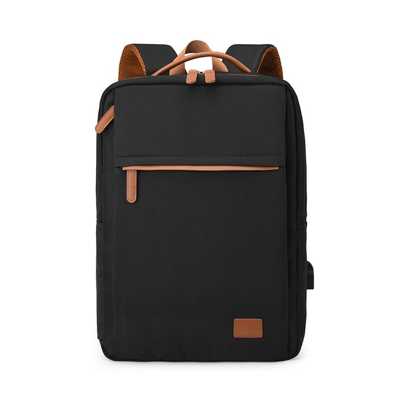 Versatile Large Capacity Color Block Business Travel Backpack