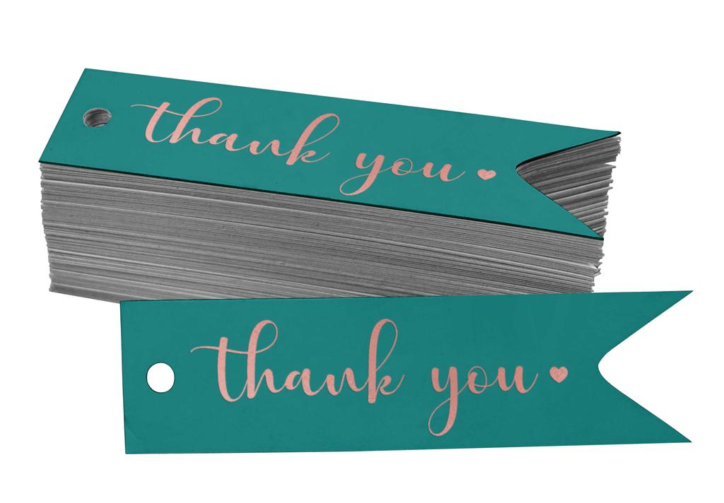 Inkdotpot Pack Of 100 Real Gold Foil Paper Tags Thank You Bridal Shower Favor Hang