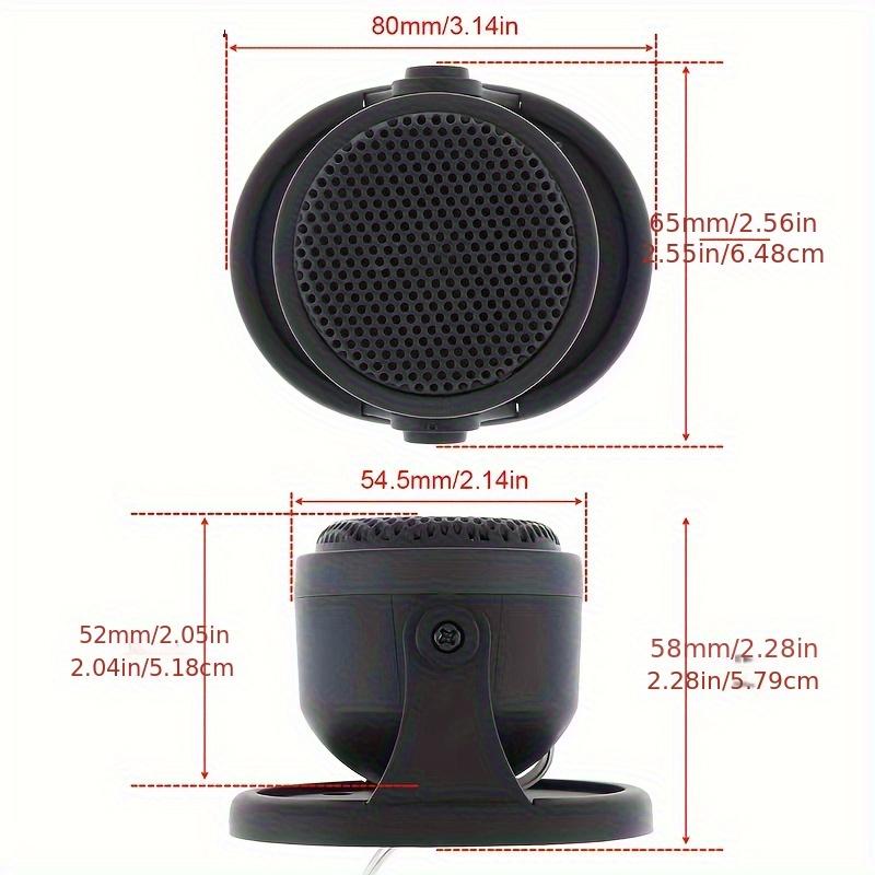 Pair of Car High-Pitch Speakers 180 Degree Rotatable Multi-Directional Automobile Small High-Pitch Base