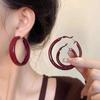 Retro Ankara Red Hoop Earrings: 2026 Trendy High-End Women's Jewelry