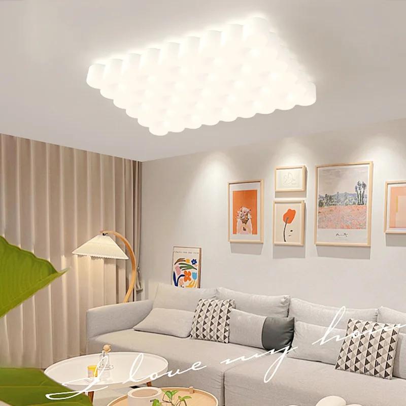 Nové stropní světlo do obývacího pokoje Severský krémový vítr pokojový lustr plné spektrum ložnice pracovna moderní jednoduchý